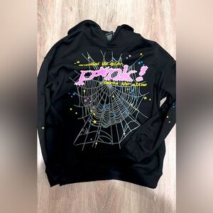 Sp5der P*NK hoodie size small gently used